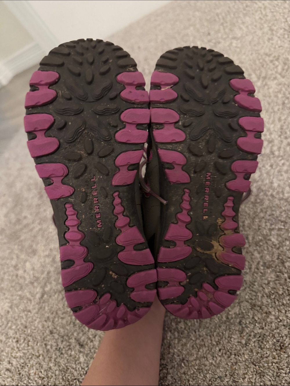 Merrell Girls Hilltop Ventilator Mid hiking boots brown/pink size 2 - Picture 6 of 6